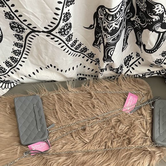 2 Gray Silicone Jelly Phone Purse - Picture 5 of 9